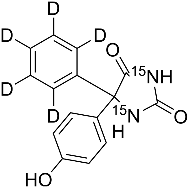 5-(4-Hydroxyphenyl)-5-phenyl hydantoin-15N2,d5 369656-71-3